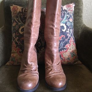 Tan Leather knee high Jessica Simpson boots
